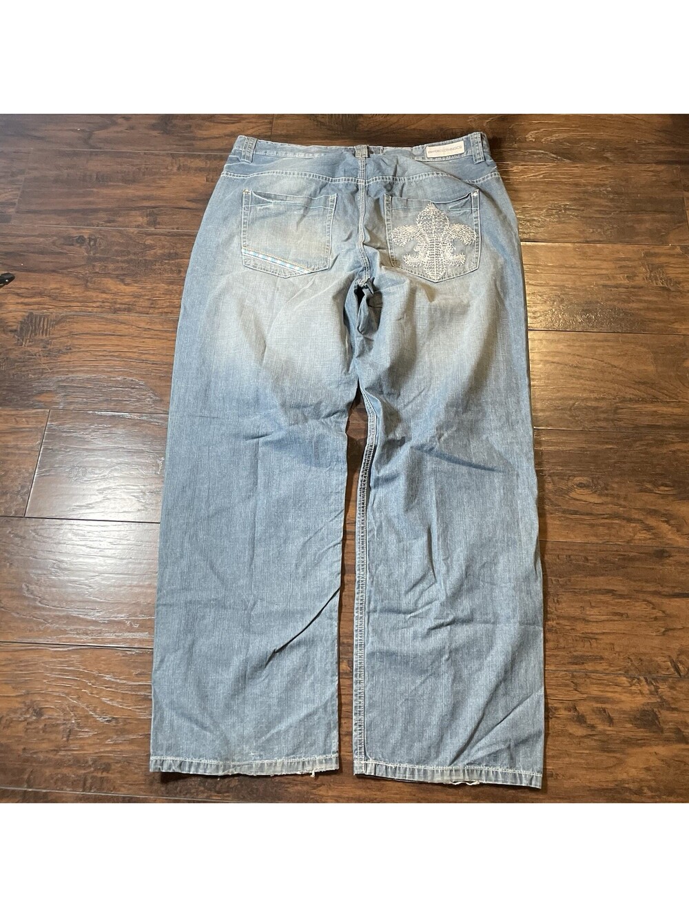Enyce Clothing Co. Y2K Baggy Straight Jeans Mens Size 40 Black Denim